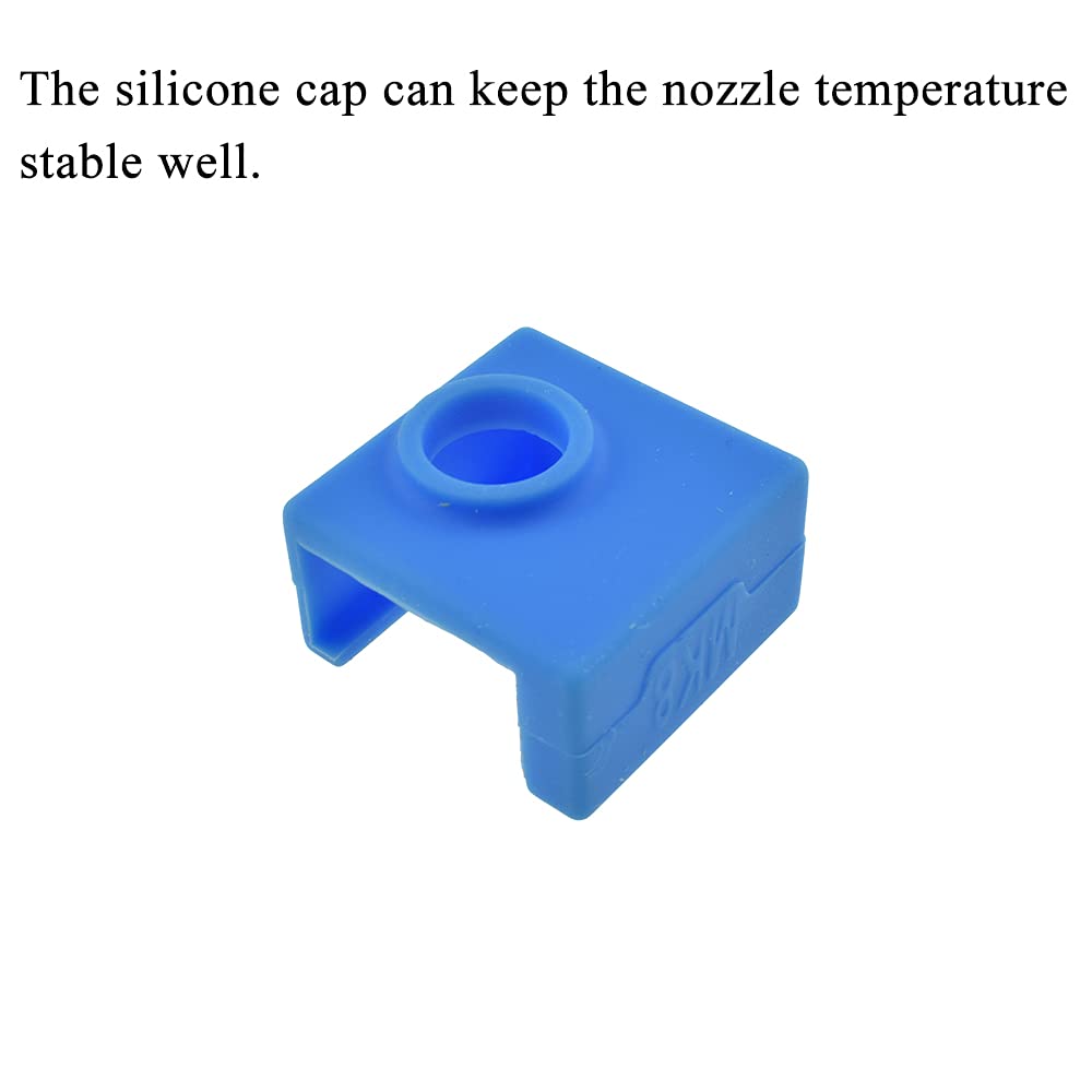 Hahiyo 3D Printer Silicone Sock Cover Help Heat Stabilize Cooling Hold Secure Easy Clean Replace For Mk7/8/9 Hotend Extruder Cre