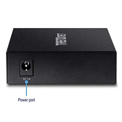 Trendnet 1000Base T To 1000Base Sx Multi Mode Sc Fiber Converter, Up To 550M (1800 Ft.), 2 Gbps Switching Capacity, Tfc Gmsc