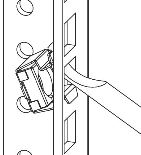 Cage Nut Insertion Tool For 3/8'' Square Hole Rack Rail (4Harcnitool)