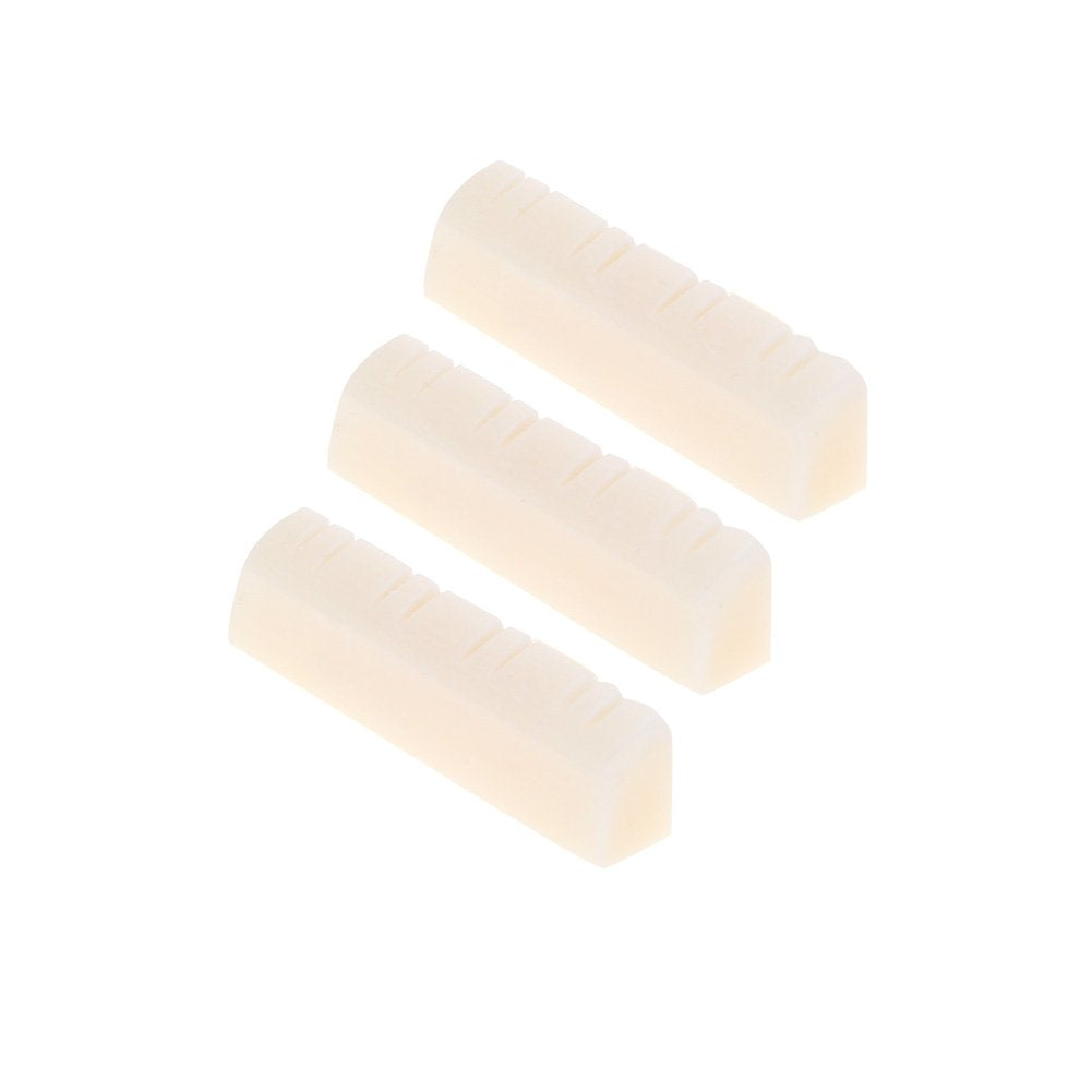 Bnineteenteam 3Pcs String Nut, 8 String Mandolin Nut Slotted Mandolin Nut Bone Slotted Instrument Replacement Repair Accessories