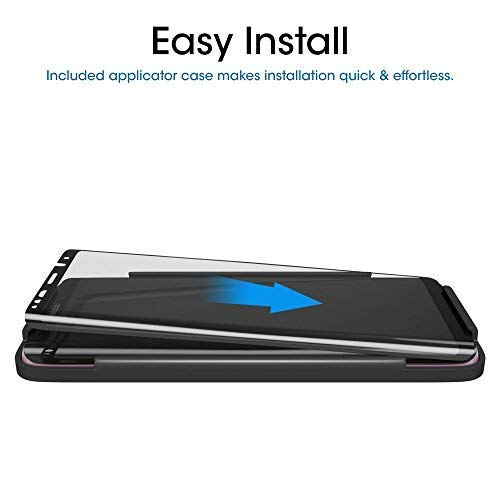 Amfilm Glass Screen Protector For Galaxy S9, Samsung Galaxy S9, 3D Curved Tempered Glass, Dot Matrix With Easy Installation Tray