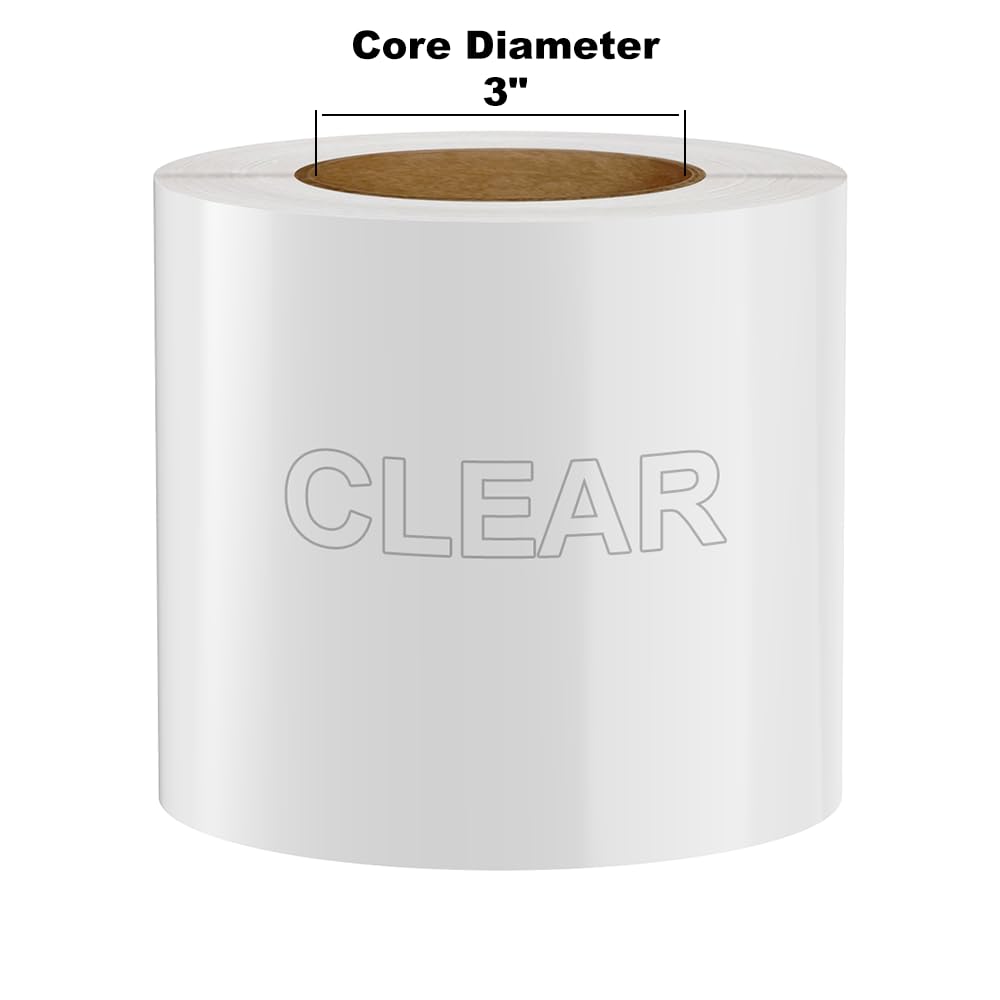 (Discontinued) Kingston Premium Vinyl Label Tape, Clear, 5 x 150 on 3 Core for DuraLabel 9000, LabelTac 9, SafetyPro 9G, VnM 8 