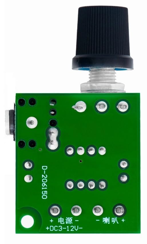 Wwzmdib 3Pcs New Version Lm386 Audio Amplifier Module Dc 3 12V Adjustable Power Amplifier Board Support 0.5W 10W Speakers