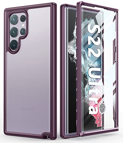 Fntcase For Samsung Galaxy S22 Ultra Case: Full Drop Proof Protection Translucent Cases | Matte Textured Shockproof Protective B