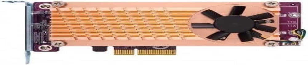 QNAP QM2 2S 220A Dual M.2 22110/2280 SATA SSD Expansion Card (PCIe Gen2 X2), Low Profile Bracket Pre Loaded, Low Profile Flat and Full Height are Bundled
