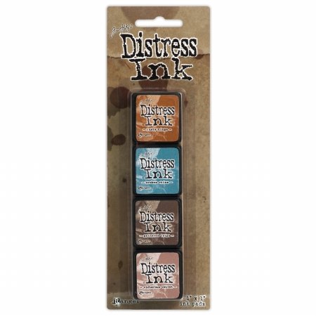 Distress Mini Ink Pads 4/Pkg Kit 6