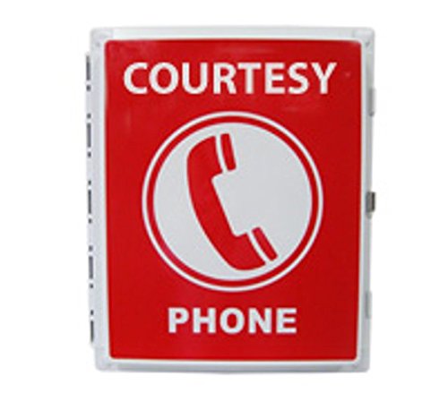 Industrial No Dial Hot Dialer (Auto Dial) Desk Phone   Red By Hqtelecom