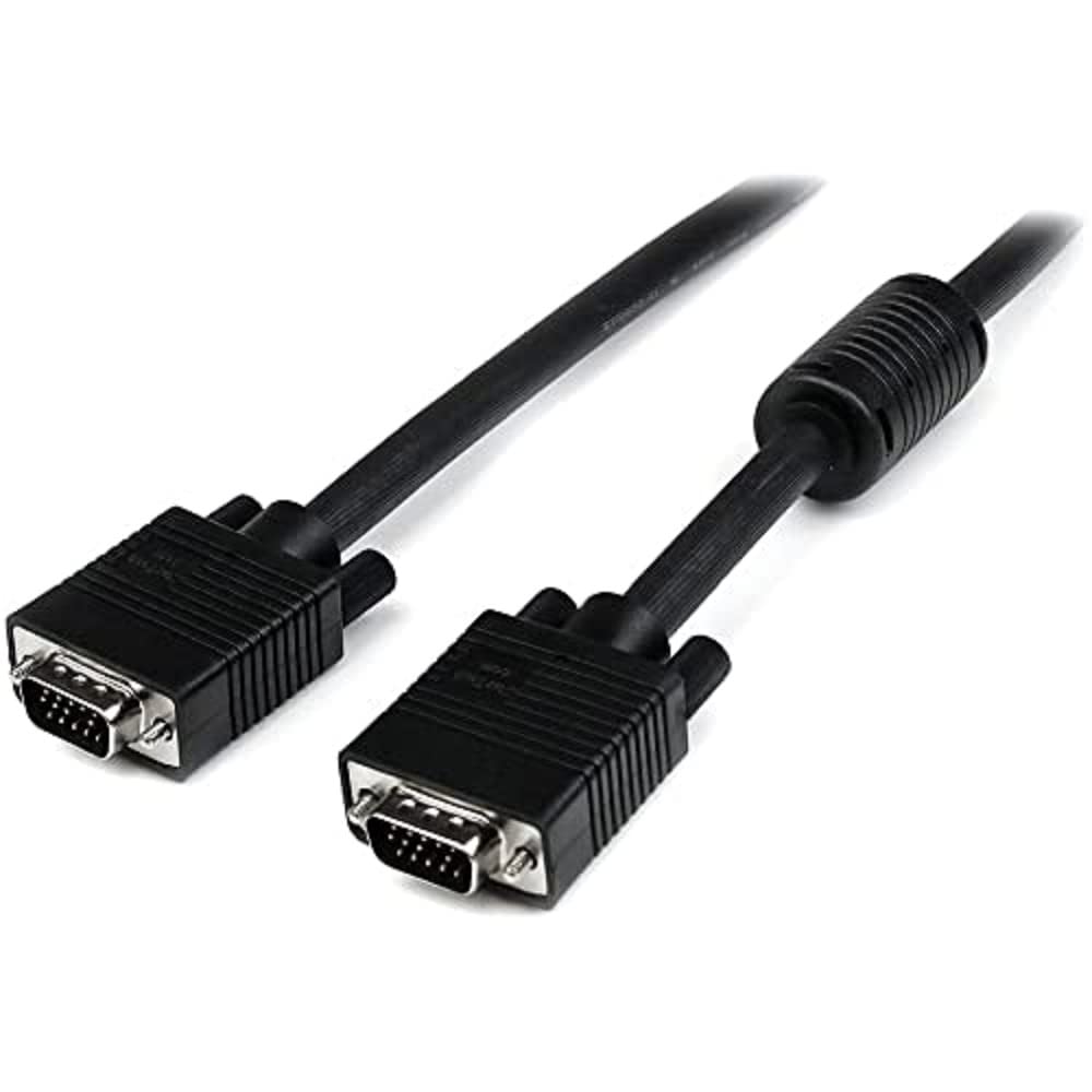 Startech.Com 6 Ft Coax High Resolution Monitor Vga Video Cable   Hd15 To Hd15 M/M   6Ft Hd15 To Hd15 Cable (Mxt101Mmhq), Black