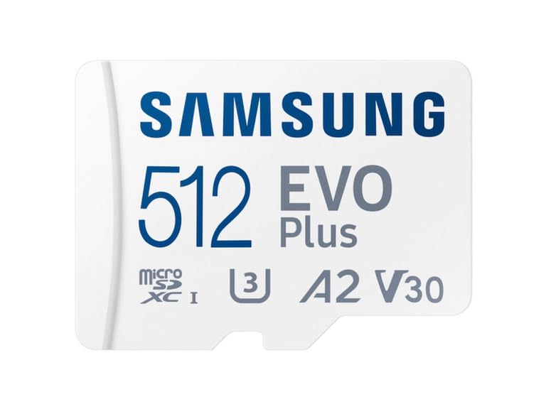 Samsung EVO Plus microSDXC Memory Card 512 GB, 160 MB/s, U3, V30, A2, MB-MC512SA/TR (2024 Series)