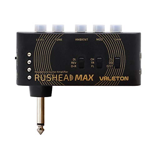 Valeton Rushead Max Usb Chargable Portable Pocket Guitar Bass Headphone Amp Carry On Bedroom Plug In Multi Effects