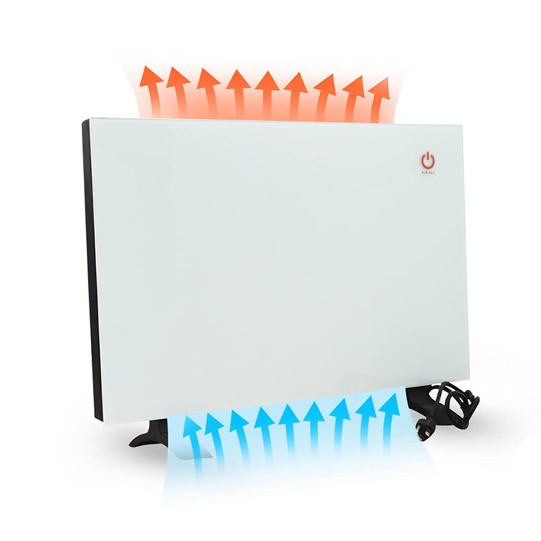 Amaze Heater Classic Model Dual Convection Glass Panel Electric Heater   120V, 450/900 Watt (1534/3068 Btu/Hr)   Ideal For 250 T