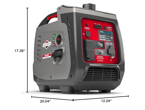 Briggs & Stratton P2400 Powersmart Series Inverter Generator With Quiet Power Technology And Co Guard 2400 Starting Watts 1800 R