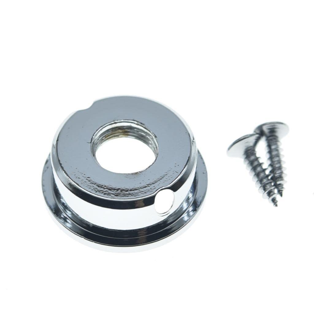 Dopro Metric Electric Guitar Jackplate Brass Electrosocket Jack Plate And Screws Fits Import Style Tele/Telecaster Chrome