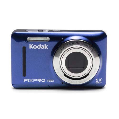 Kodak Pixpro Friendly Zoom Fz55 Digital Camera (Blue) Bundle With Camera Case, 32Gb Memory Card, And Battery (2-Pack) With Charg