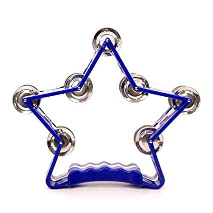 A.S GALLERY  Dolphin Star Shape Tambourine Percussion (Multi Colour)