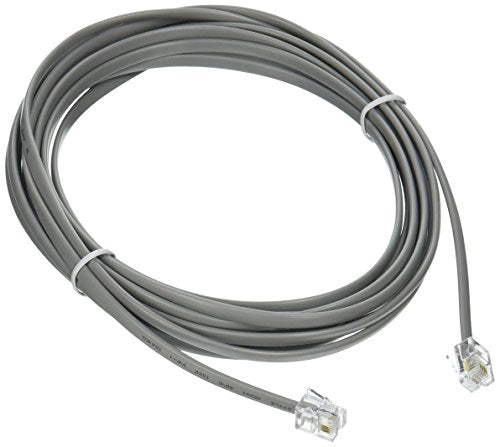 C2G 09591 Rj11 6P4C Straight Modular Cable, Silver (14 Feet, 4.26 Meters)