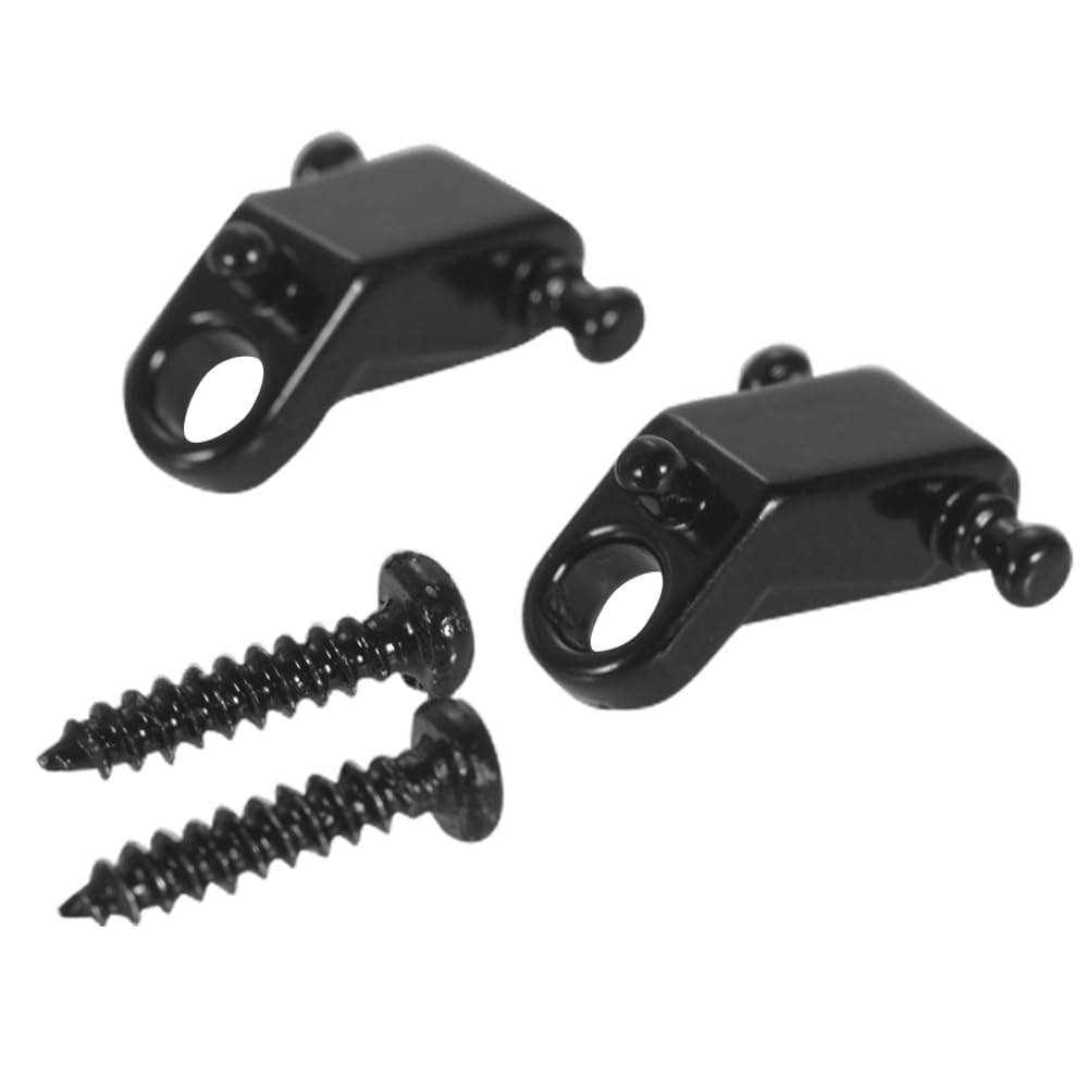 Electric Guitar String Retainers Tree Standard Roller String Guides Pack Of 2Pcs (Black)
