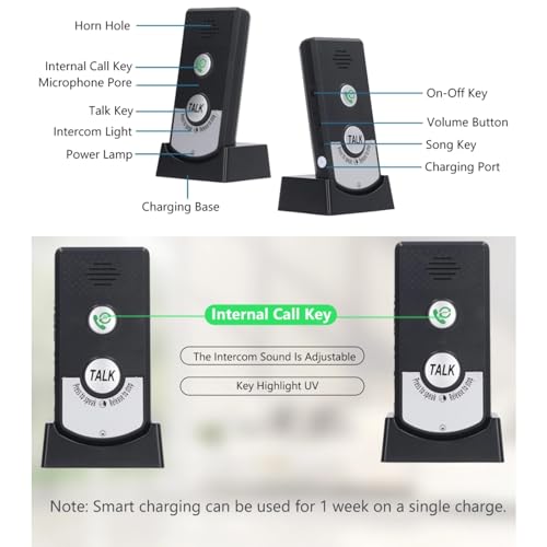 2 Way Voice Intercom Abs Intercomunicador Intercoms 410M To 490M Doorbell System Unit 1000M Range Indoor Outdoor Intercom For Home