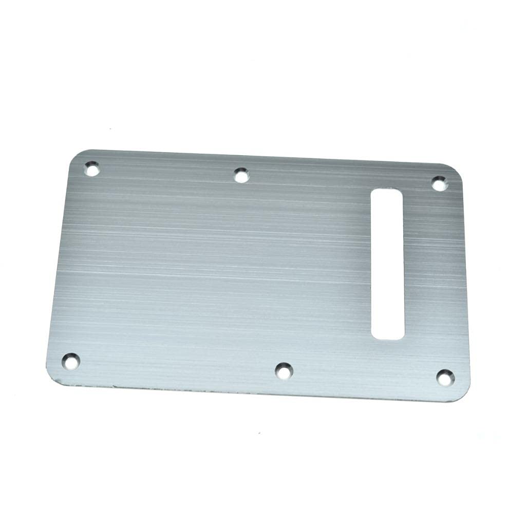 Dopro Aluminum Anodized Modern St Strat Back Plate Tremolo Trem Cavity Cover For American/Mexican Fd Stratocaster Silver