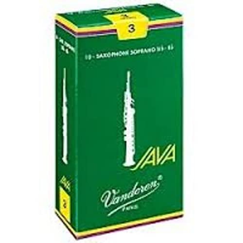 Vandoren Sr303 Soprano Sax Java Reeds Strength 3; Box Of 10