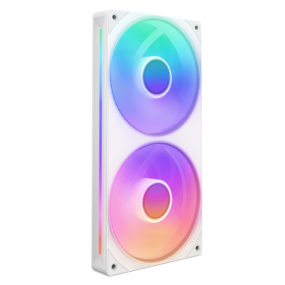 NZXT F240 RGB Core  240mm SingleFrame Fan Unit with 2 x 120mm RGB Fans  Speed & Lighting Control  High Static Pressure & Air
