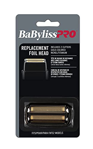Babylisspro Barberology Professional Fxrf2B Blackfx Replacement Double Foil Shaver Head With 2 Cutters