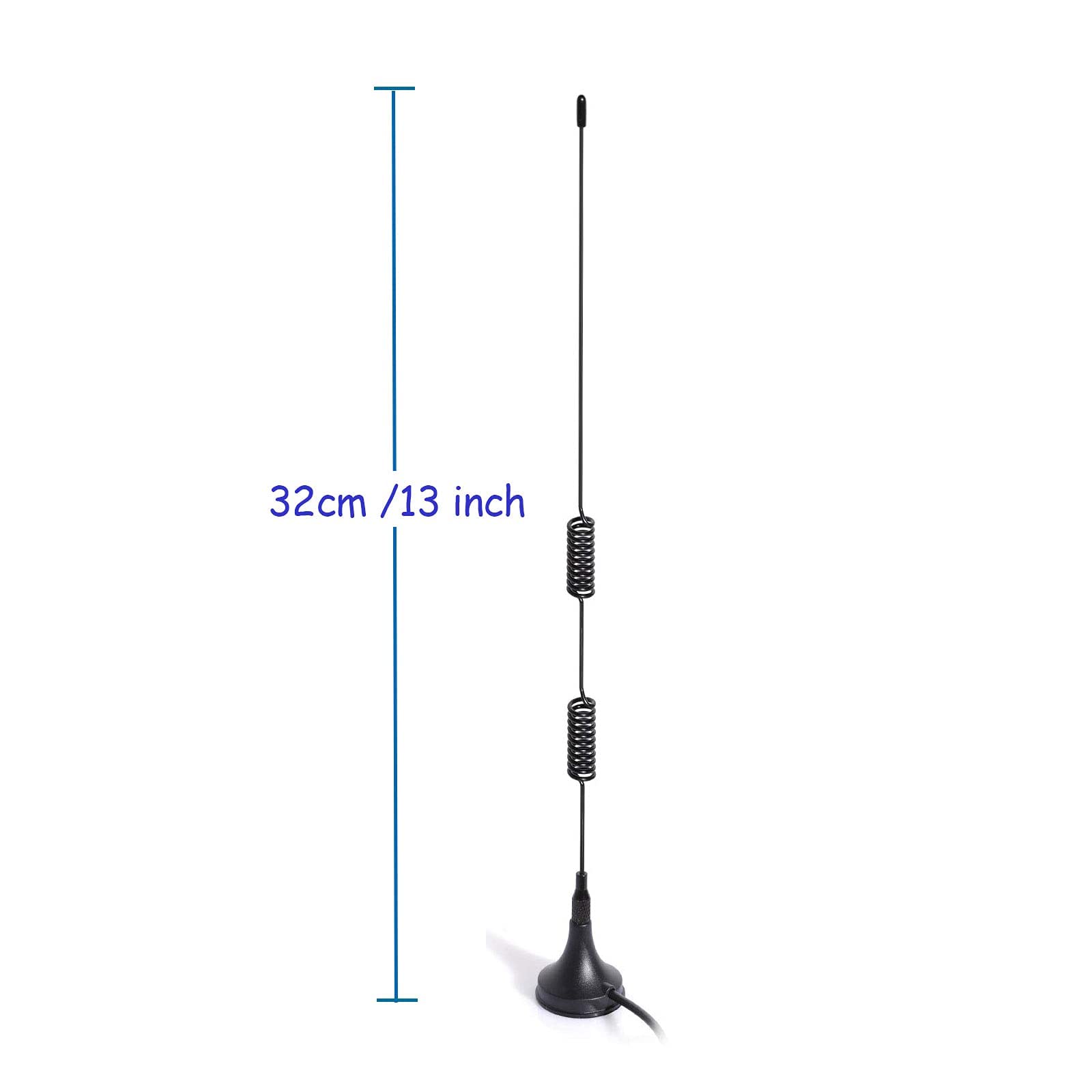 Bingfu Dual Band Vhf Uhf 136 174Mhz 400 470Mhz Ham Radio Antenna (2 Pack) Handheld Two Way Radio Magnetic Base Sma Female Antenn