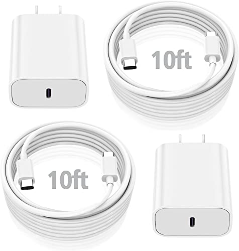 10Ft Ipad Charger Cord, 20W Usb C Fast Charger With Long Charging Cable For Ipad Pro 12.9 6Th/5Th/4Th/3Rd, 11 Inch 4Th/3Rd/2Nd/1