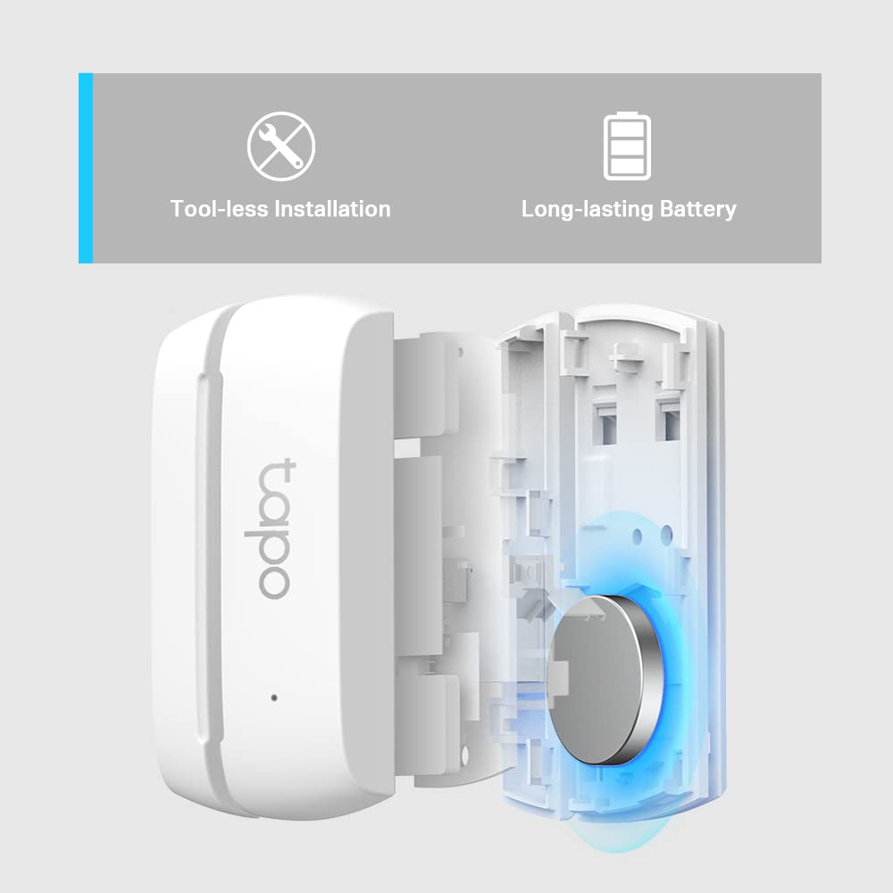 Tp Link Tapo Door Sensor Mini, Requires Tapo Hub, Long Battery Life W/ Sub 1G Low Power Wireless Protocol, Contact Sensor, 15Mm