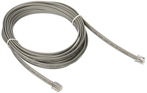 C2G 09600 Rj12 6P6C Straight Modular Cable, Silver (14 Feet, 4.26 Meters)