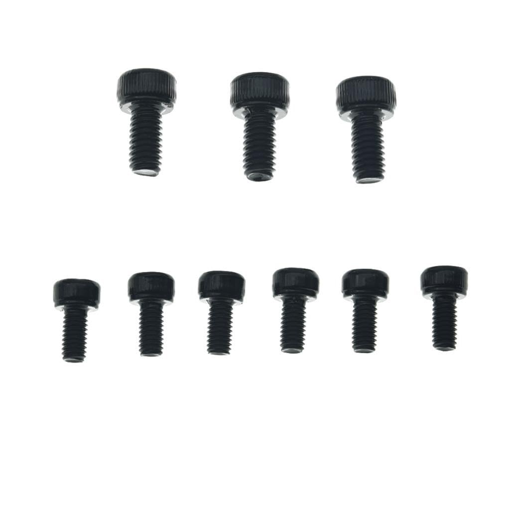 Dopro Stainless Steel Tremolo Bridge Saddle Mounting Screws Guitar Locking Nut Screws and String Lock Screws for FR Black