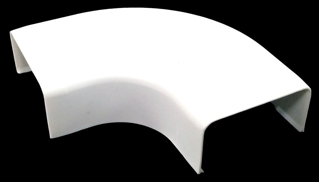 Electriduct Extra Large Latching Cable Raceway Accessories (2100 Series)   90 Degree Elbow   White