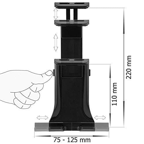 Tecotec Cup Holder Tablet Mount, Adjustable 2 In 1 Car Phone & Tablet Cup Holder Phone Mount For All Cellphones & Tablets Up To