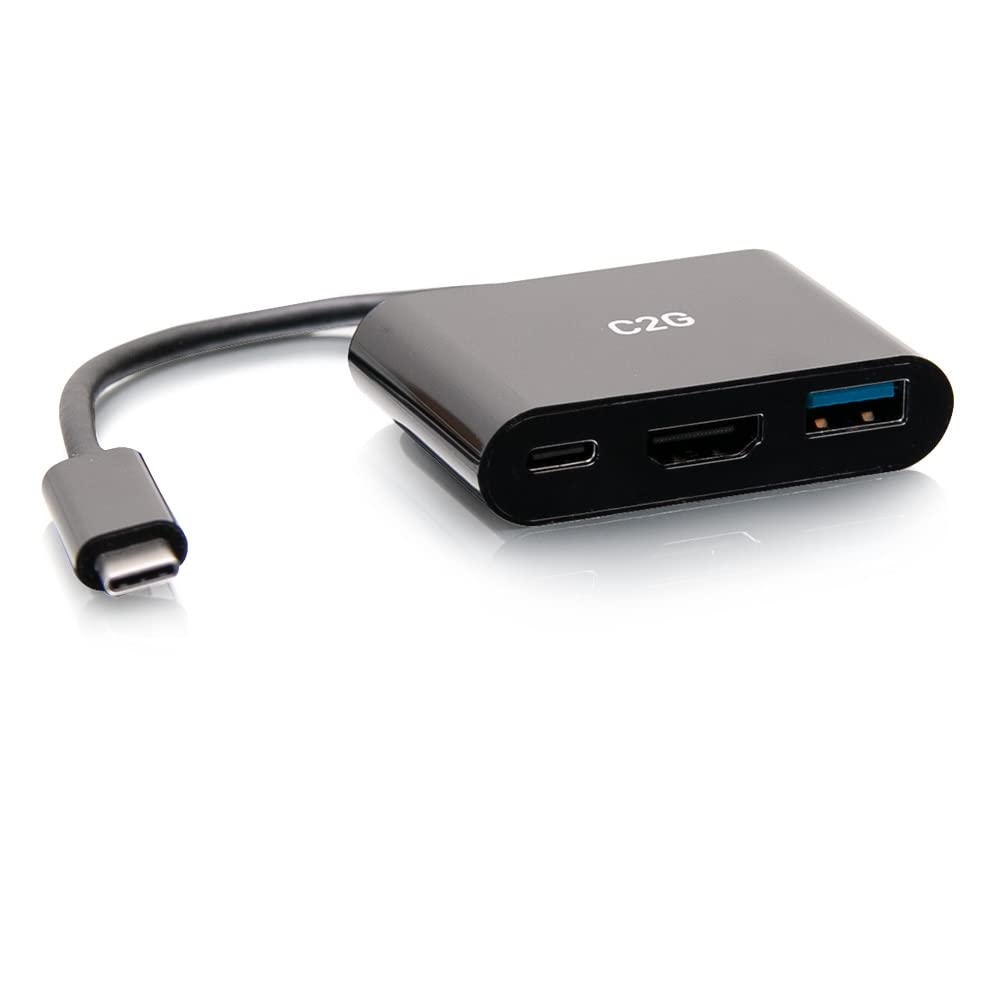 C2G Usb C 3 In 1 Mini Dock With Hdmi, Usb A, And Usb C Power Delivery Up To 60W   4K 30Hz
