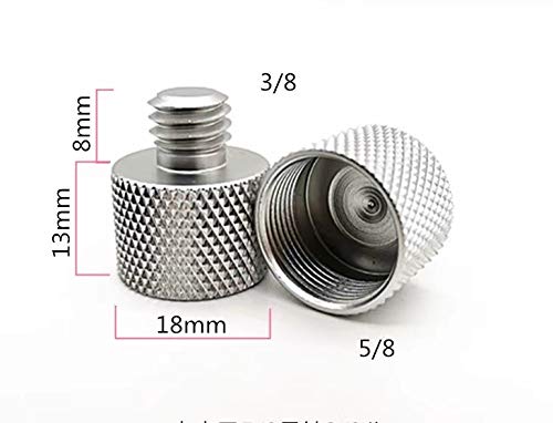 Mxtong Mic Stand Adapter 5/8'' To 3/8'' Tripod Thread Screw Adapter For Microphone Stand Mount Microphone Stand Adapter To Tripo