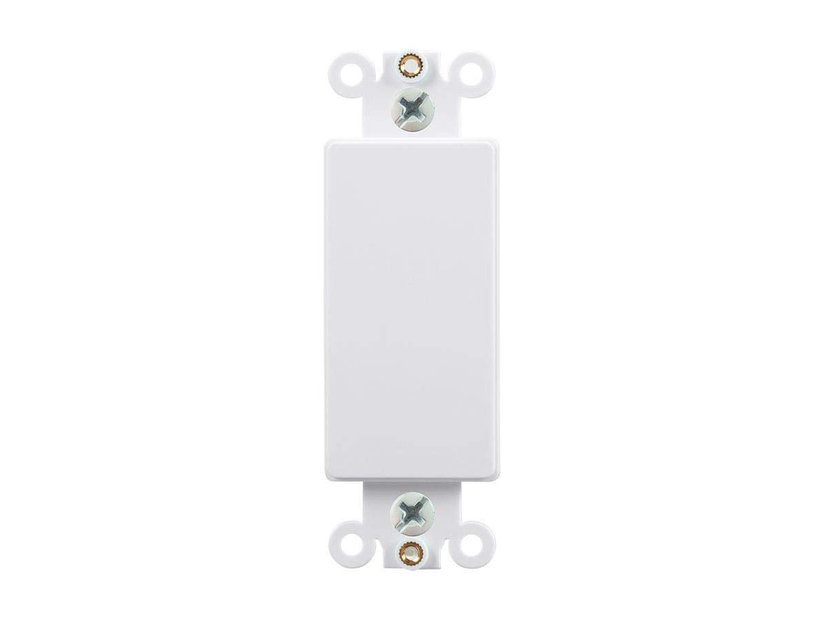 Monoprice Blank Decor Insert   4''X1.4''X0.25'', With Screws, White