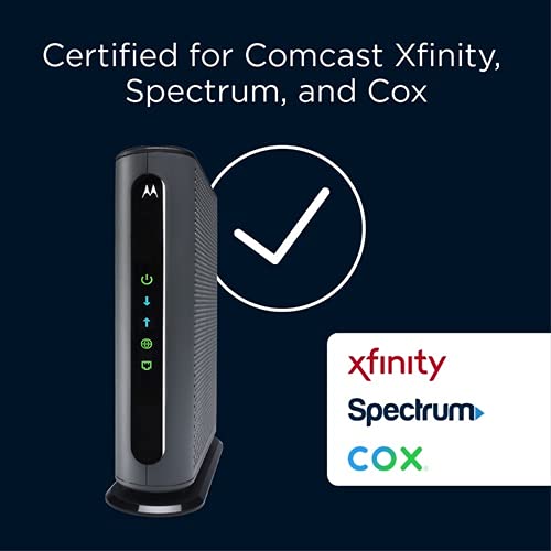 Motorola Mb7621 Cable Modem | Pairs With Any Wifi Router | Approved By Comcast Xfinity, Cox, And Spectrum | For Cable Plans Up T