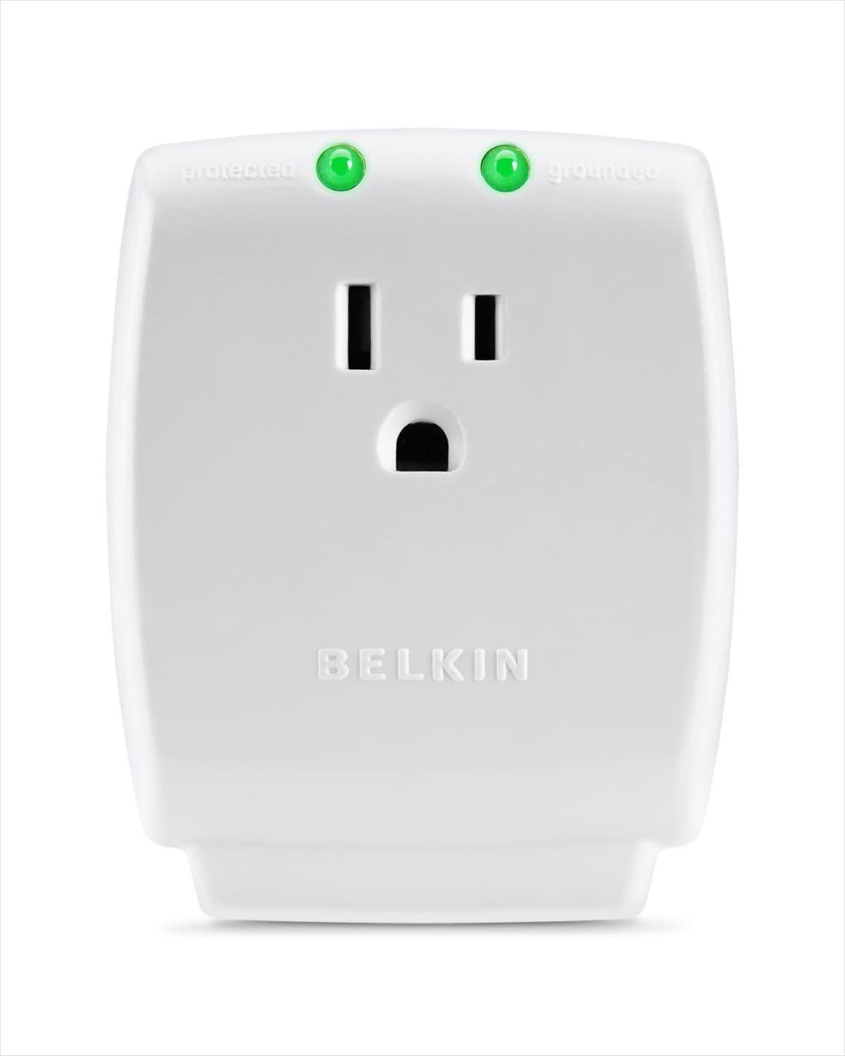 Belkin 1 Outlet SurgeCube Portable Wall Tap with Ground & Protected Light Indicators   For Home, Office, Travel