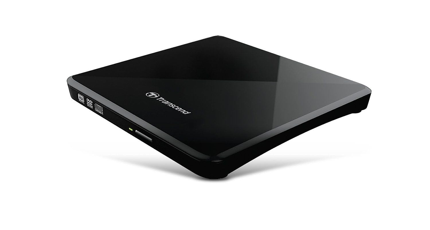 Transcend 8K Extra Slim Portable Dvd Writer Optical Drive (Ts8Xdvds K)
