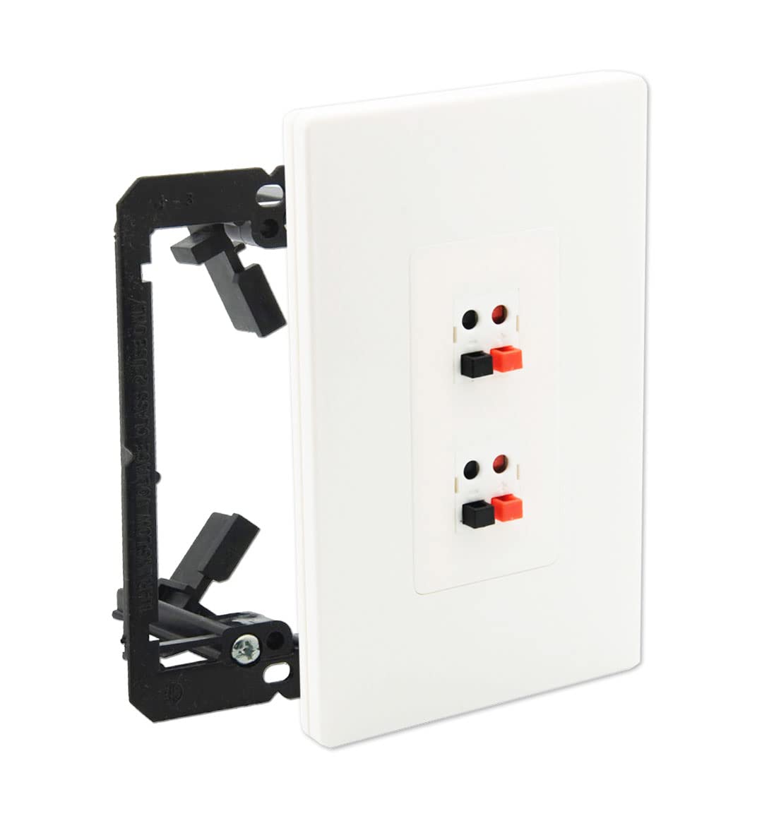 Diytech Premium 2 Speaker Wall Plate, Speaker Plug, Supports 2 Speaker Configurations, Speaker Port For Wall Speaker Wire, Speak