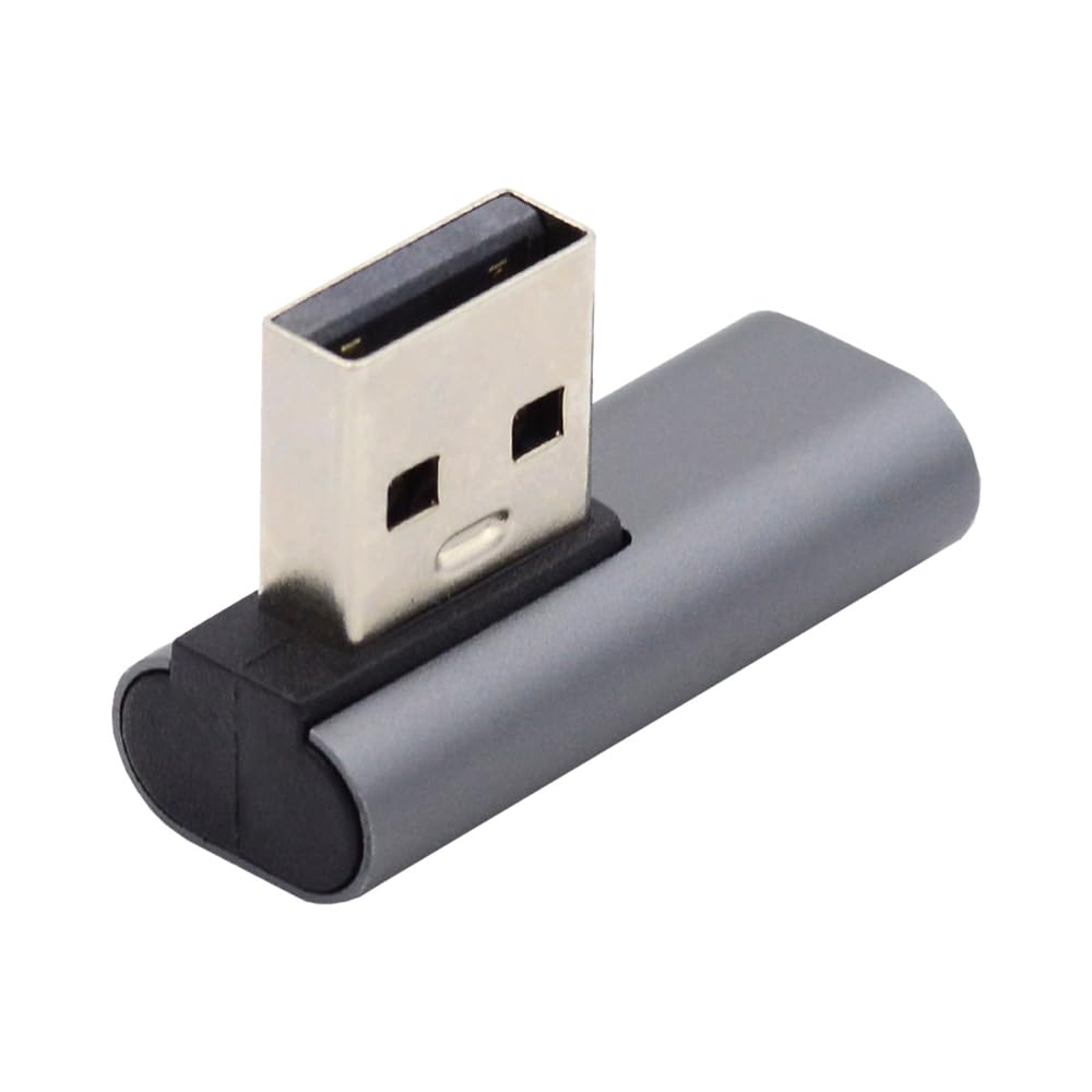 Nfhk Usb C Type C Female Low Profile 90 Degree Right Angled To Usb 3.0 A Male Data Adapter For Laptop Desktop