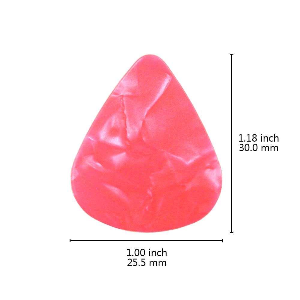 Hyshina Guitar Picks, 30 Pack Celluloid Guitar Pick Plectrums Sampler For Acoustic, Electric Or Bass Guitars, Random Colors (Med