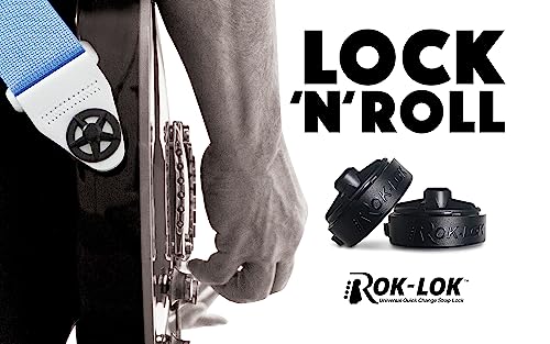 Rok Lok Universal Quick Change Guitar Strap Lock   Guitar Strap Locks Set   Protect Your Instrument With No Modifications Or Har