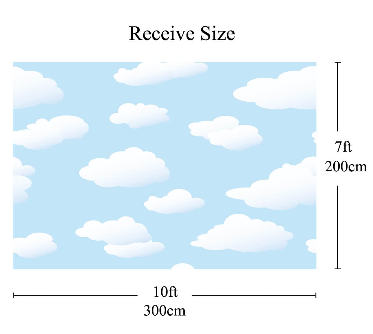 Blue Sky White Cloud Backdrop Birthday Party Backdrops Kids Photography Background Shooting Studio Props 10X7Ft