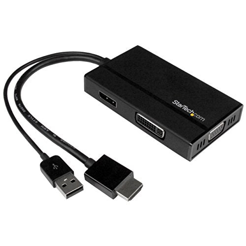 Startech.Com Travel A/V Adapter 3 In 1 Hdmi To Displayport Vga Or Dvi   Hdmi Adapter   1920 X 1200 (Hd2Dpvgadvi)