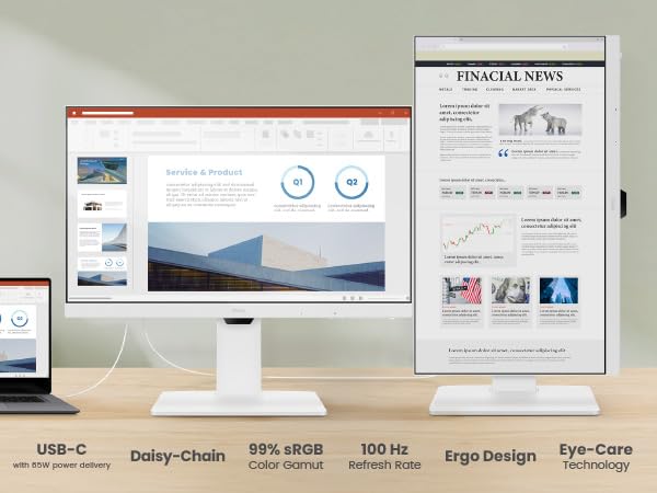 Benq Gw2486Tc Office Usb Hub Monitor 24'' 1080P | Coding Mode | Ips | Eye Care Tech | Adaptive Brightness | Height Adjustable |