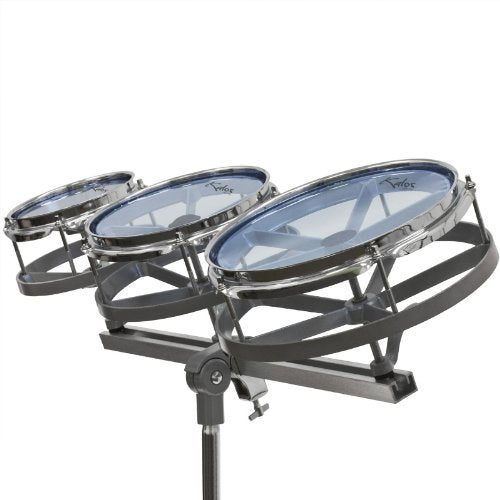 Kalos Roto Tom Drum Set With Stand, 6 Inch, 8 Inch And 10 Inch Tom Drums With Stand