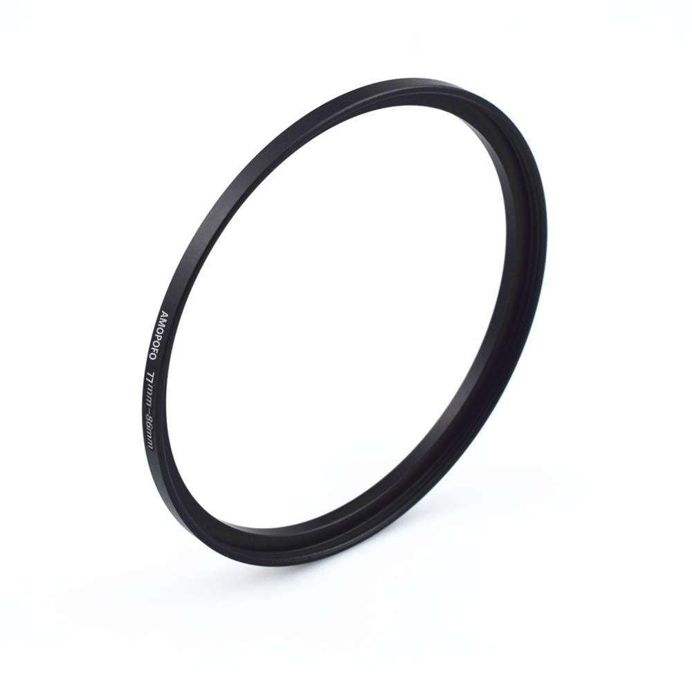 77Mm 86Mm Metal Ring/77Mm To 86Mm Step Up Ring For Filters,Made Of Cnc Machined With Matte Black Electroplated Finish,Compatible With All 77Mm Camera Lenses & 86Mm Accessories