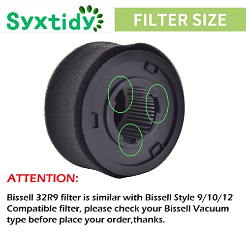 2 Replacement Filters Compatible With Bissell Power Force Rewind Smartclean Powerhelix Cleanview Pet Turbo Bagless Deluxe Vacuum