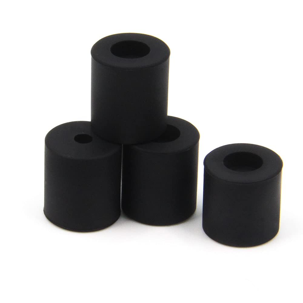 Zeberoxyz 3Pcs Black 18Mm+1Pcs 16Mm High Heatbed Silicone Leveling Column Solid Mounts Parts,Solid Bed Mount Stable Tool Heat Re